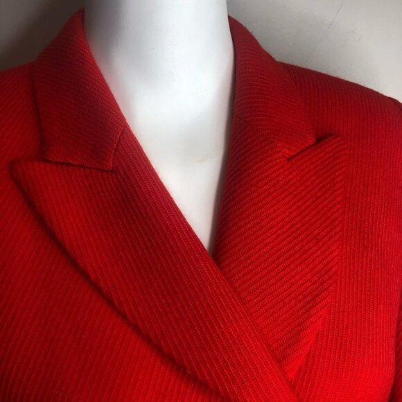 Size 4 Evan Picone Red Wool Blazer Jacket - Picture 6 of 9